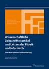 Buchcover Wissenschaftliche Zeitschriftenartikel und Letters der Physik und Informatik