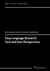 Buchcover Easy Language Research: Text and User Perspectives