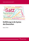 Buchcover Einführung in die Syntax des Deutschen