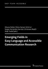 Buchcover Emerging Fields in Easy Language and Accessible Communication Research