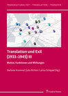 Buchcover Translation und Exil (1933–1945) III