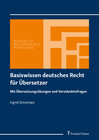 Buchcover Basiswissen deutsches Recht für Übersetzer