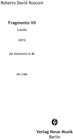 Buchcover Fragmento VII