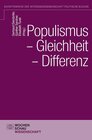 Buchcover Populismus – Gleichheit – Differenz