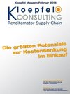 Buchcover Kloepfel Magazin: Die größten Hebel, um Kosten (Rohstoffpreise, Energiekosten und Logistikkosten) im Einkauf zu senken