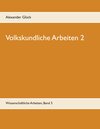 Buchcover Volkskundliche Arbeiten 2. Jahresfeuer. Vereine. Übergangsriten im Handwerk.