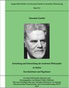 Buchcover Gentile-Edition Bd. 7,4: Entstehung und Entwicklung der modernen Philosophie in Italien (II)