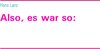 Buchcover Also, es war so: