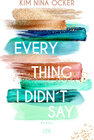 Buchcover Everything I Didn't Say
