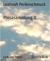 Buchcover Prosasammlung II