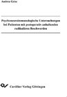 Buchcover Psychoneuroimmunologische Untersuchungen bei Patienten mit postoperativ anhaltenden radikulären Beschwerden