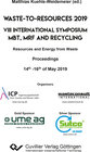 Buchcover Waste-to-Resources 2019