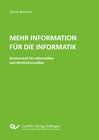 Buchcover Mehr Information für die Informatik