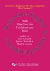 Buchcover From Uncertainty to Confidence and Trust