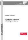 Buchcover Zur reaktiven Adsorption in der Abgasreinigung