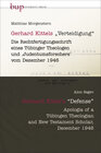 Buchcover Gerhard Kittels Verteidigung | Gerhard Kittel’s Defence