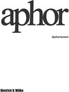 Buchcover Aphor