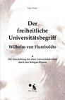 Buchcover Der freiheitliche Universitätsbegriff Wilhelm von Humboldts