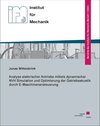 Buchcover Analyse elektrischer Antriebe mittels dynamischer NVH Simulation und Optimierung der Getriebeakustik durch E-Maschinenan