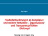 Buchcover Mindestanforderungen an Compliance und weitere Verhaltens-, Organisations- und Transparenzpflichten (MaComp)