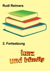 Buchcover kurz und bündig 2. Fortsetzung
