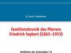 Buchcover Familienchronik des Pfarrers Friedrich Seybert (1865-1955)