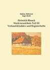 Buchcover Heinrich Blunck Werkverzeichnis