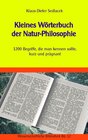 Buchcover Kleines Wörterbuch der Natur-Philosophie
