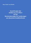 Buchcover Auswirkungen der Einführung von IFRS 9 auf die Wertminderungen für Forderungen von deutschen Kreditinstituten