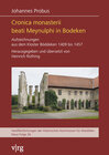 Buchcover Cronica monasterii beati Meynulphi in Bodeken