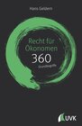 Buchcover Recht für Ökonomen: 360 Grundbegriffe kurz erklärt
