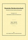 Buchcover Deutsches Rechtswörterbuch. Wörterbuch der älteren deutschen Rechtssprache. Gesamtwerk / Prinzipalfortsteller bis Raeswa