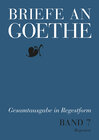 Buchcover Briefe an Goethe