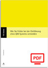 Buchcover Wie Sie Fehler bei der Einführung eines QM-Systems vermeiden (E-Book, PDF)