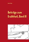 Buchcover Beiträge zum Erzählteil, Band III
