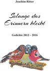 Buchcover Solange das Erinnern bleibt