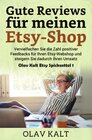Buchcover Olav Kalt Etsy Spickzettel / Gute Reviews für meinen Etsy-Shop