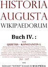 Buchcover Historia Augusta Wikipaedorum / Historia Augusta Wikipaedorum Buch IV.