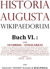 Buchcover Historia Augusta Wikipaedorum / Historia Augusta Wikipaedorum Buch VI.