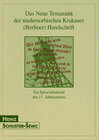 Buchcover Das Neue Testament der niedersorbischen Krakauer (Berliner) Handschrift