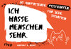 Buchcover Ich hasse Menschen. Sehr. – 20 (un)passende Postkarten für jede Situation