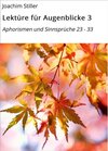 Buchcover Lektüre für Augenblicke 3