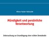 Buchcover Mündigkeit und persönliche Verantwortung