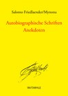 Buchcover Autobiographische Schriften