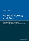 Buchcover Generalisierung und Sinn