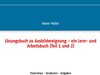 Buchcover Lösungsbuch zu Ausbildereignung - ein Lern- und Arbeitsbuch (Teil 1 und 2)