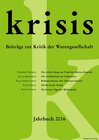 Buchcover Krisis - Beiträge zur Kritik der Warengesellschaft / Krisis - Jahrbuch 2016