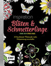 Buchcover Black Edition: Blüten und Schmetterlinge