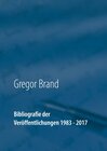 Buchcover Bibliografie der Veröffentlichungen 1983 - 2017
