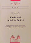 Buchcover Kirche und sozialistische Welt